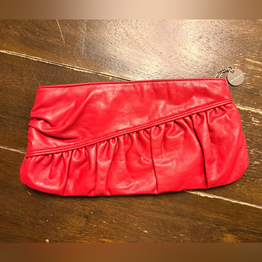 Lulu's Vibrant Red Leather Clutch